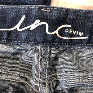 INC International Concepts Dark Blue Boot Cut Jeans size 14 pre-loved